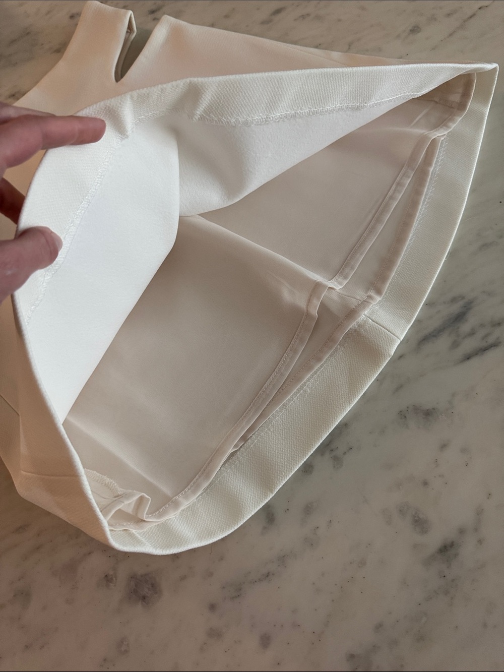 Zara White Skirt with Side Cut Outs - Picture 5 of 5